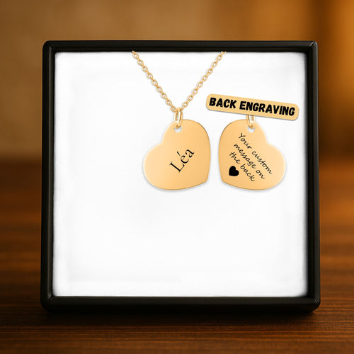 Collier cœur gravé