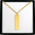 Collier maille cubaine barre verticale
