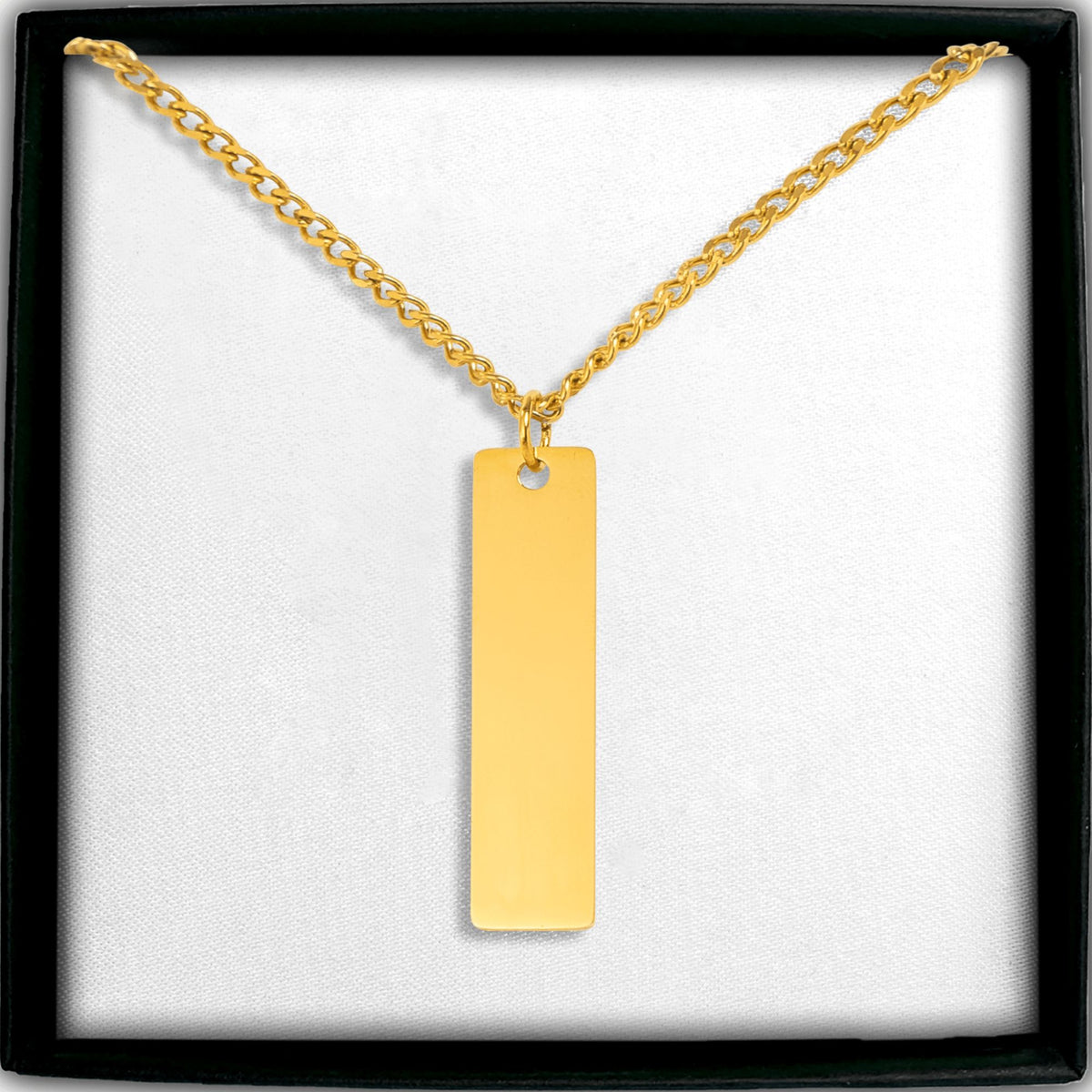 Collier maille cubaine barre verticale