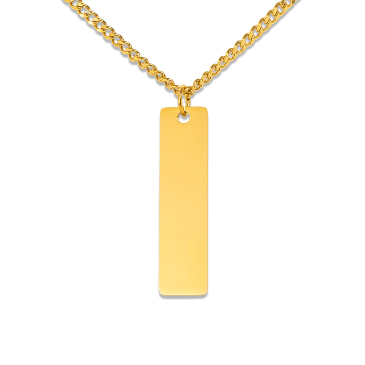 Collier maille cubaine barre verticale