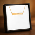 Collier barre gravé