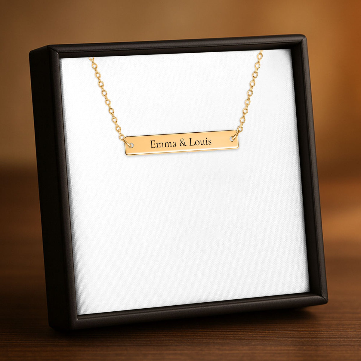 Collier barre gravé