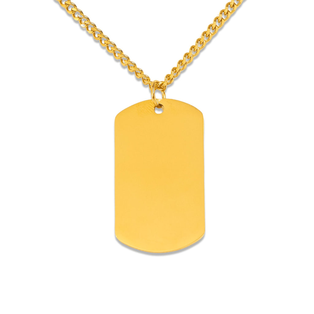 Collier maille cubaine plaque