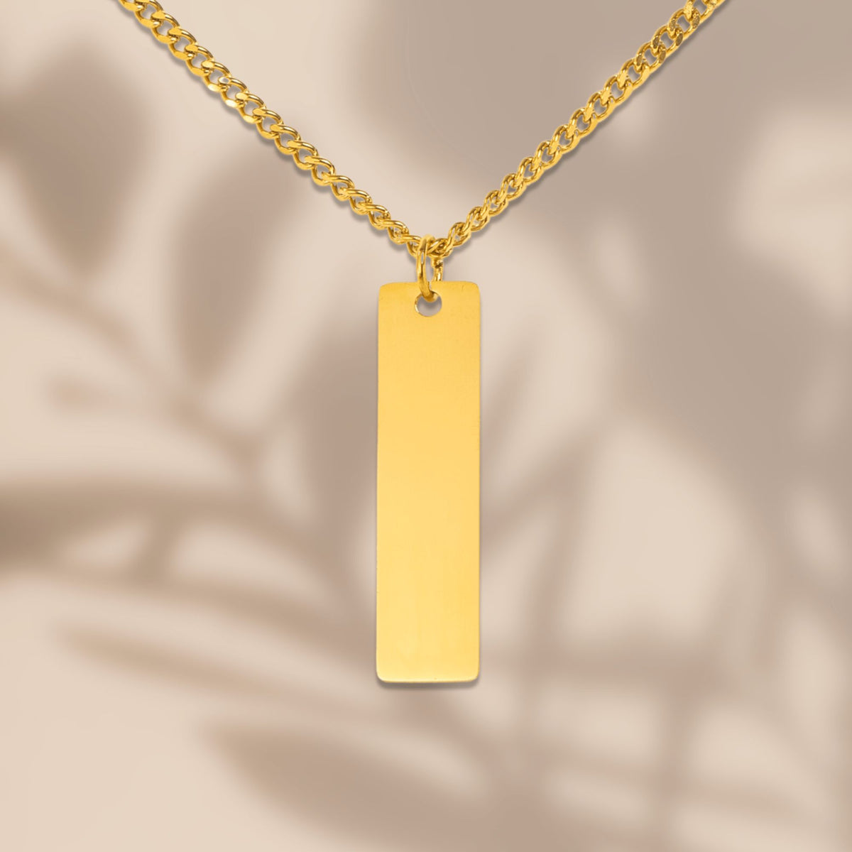 Collier maille cubaine barre verticale