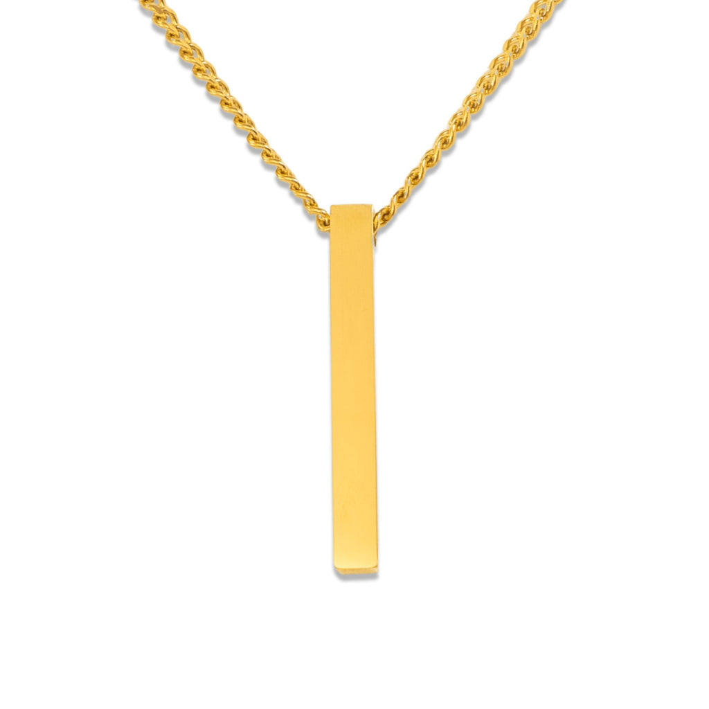 Collier maille cubaine barre 3D