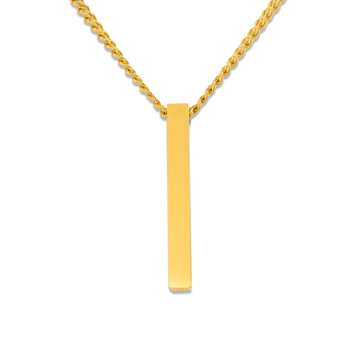 Collier maille cubaine barre 3D